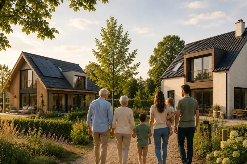 Een bouwkavel kopen met familie