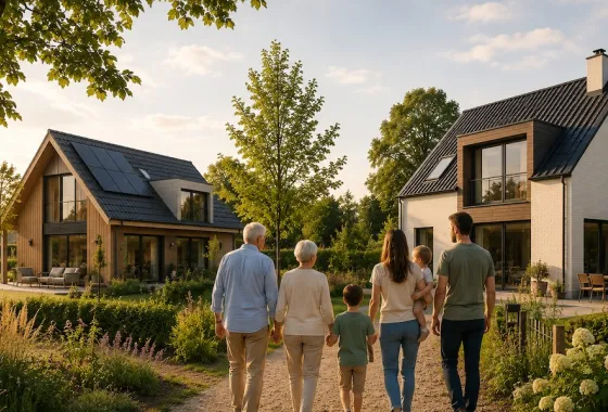 Een bouwkavel kopen met familie