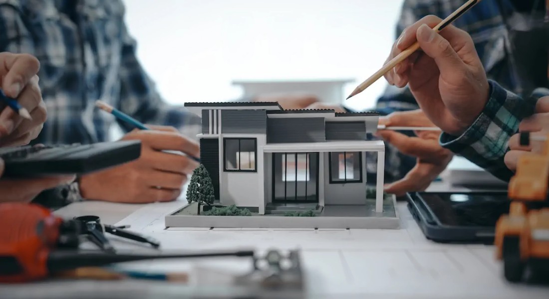 Het bouwen van een moderne woning