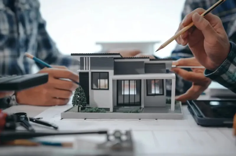 Het bouwen van een moderne woning