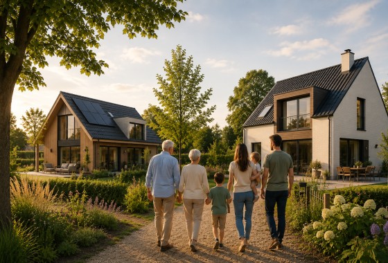 Een bouwkavel kopen met familie